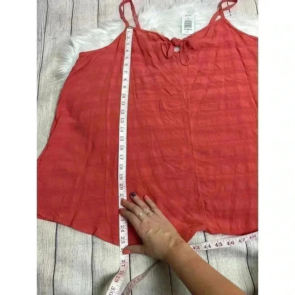 Torrid Plus Size Sophie Textured Woven Bow Front Swing Cami Tank Peach Size 3 - Picture 5 of 6